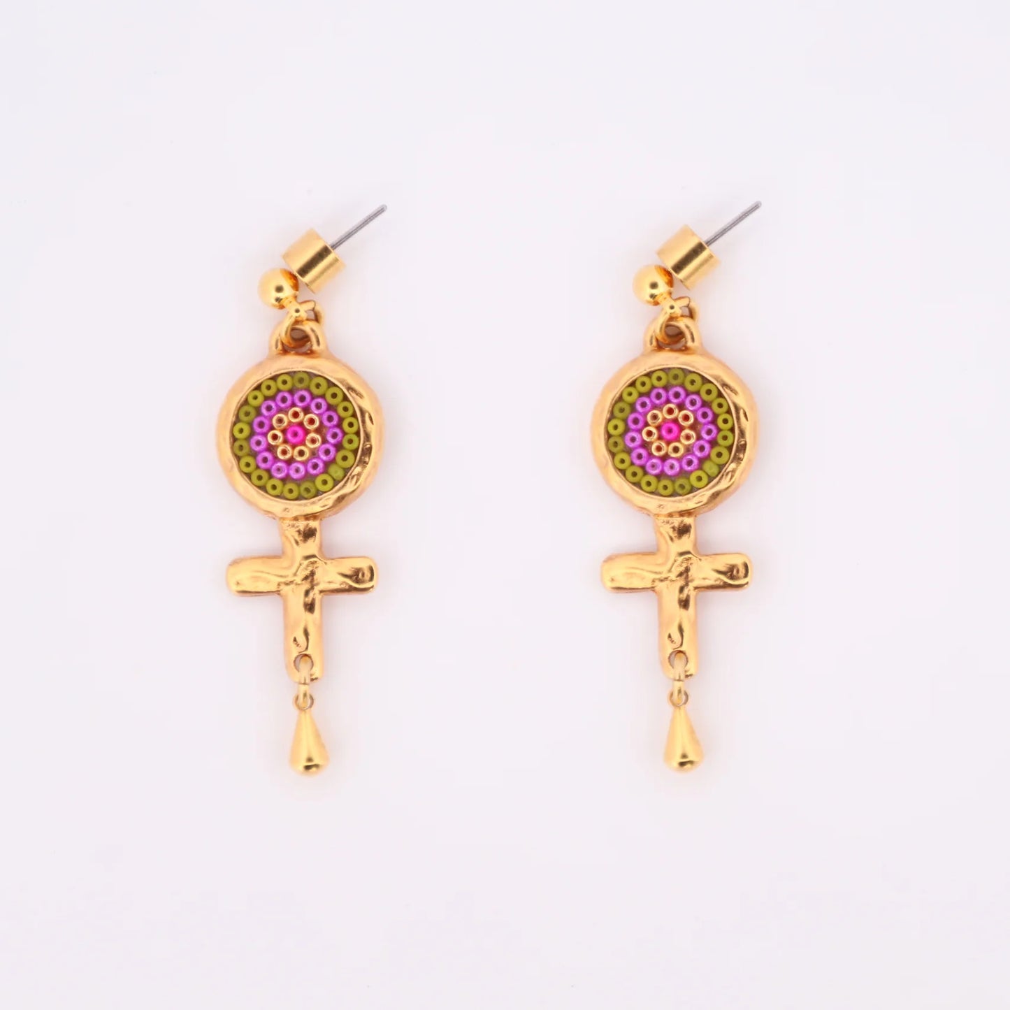 Aretes Huichol Venus: Amor, Protección y Belleza en Cada Detalle