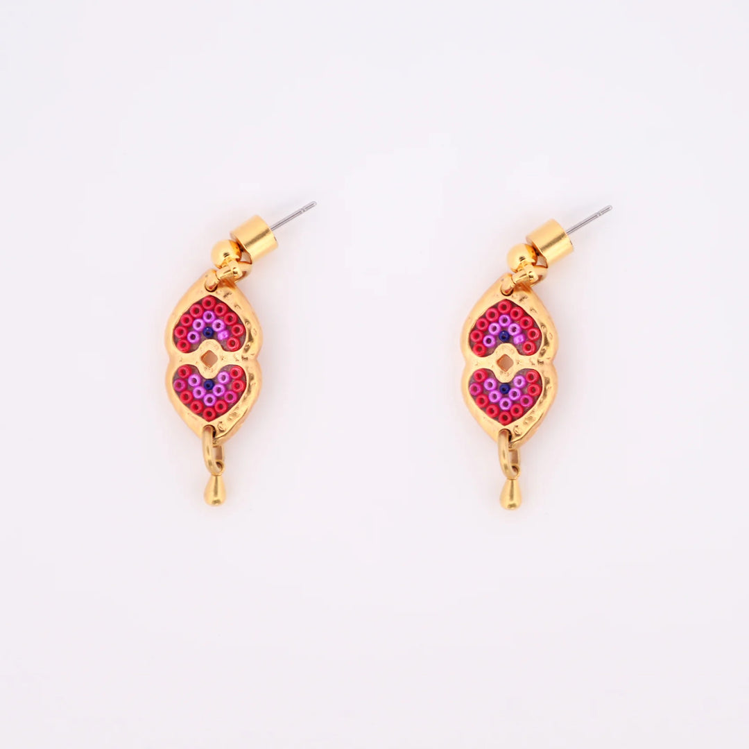 Aretes Huichol Símbolo de Fertilidad