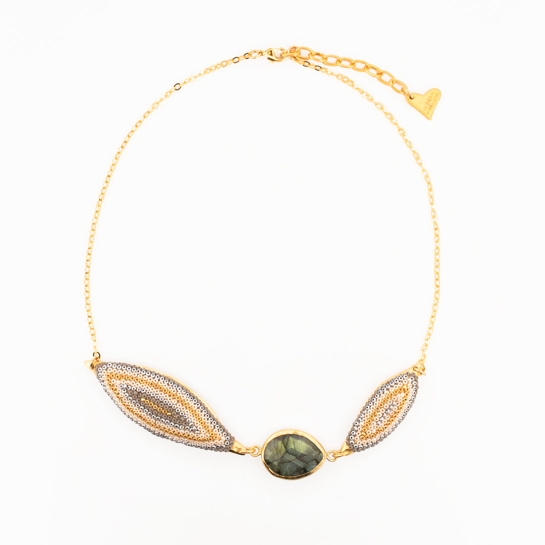 Gargantilla Labradorita Coyolxauhqui