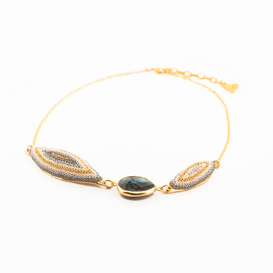 Gargantilla Labradorita Coyolxauhqui