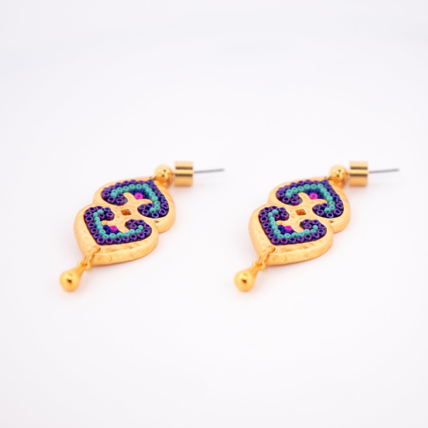 Aretes Huichol Protección Divina