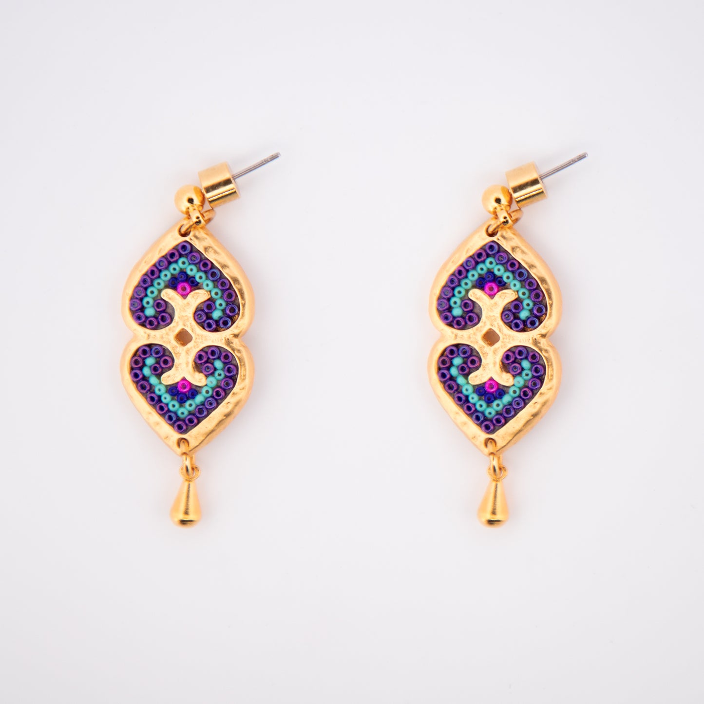 Aretes Huichol Protección Divina