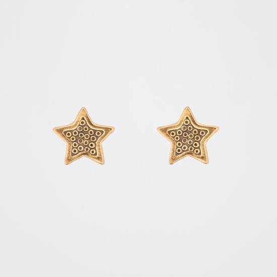 Aretes Estrella Chiquita en baño de oro 24k minis