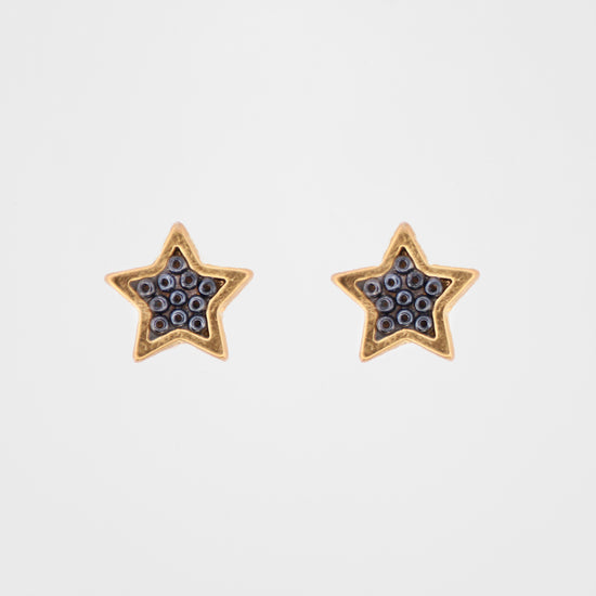 Aretes Estrella Chiquita en baño de oro 24k minis 394