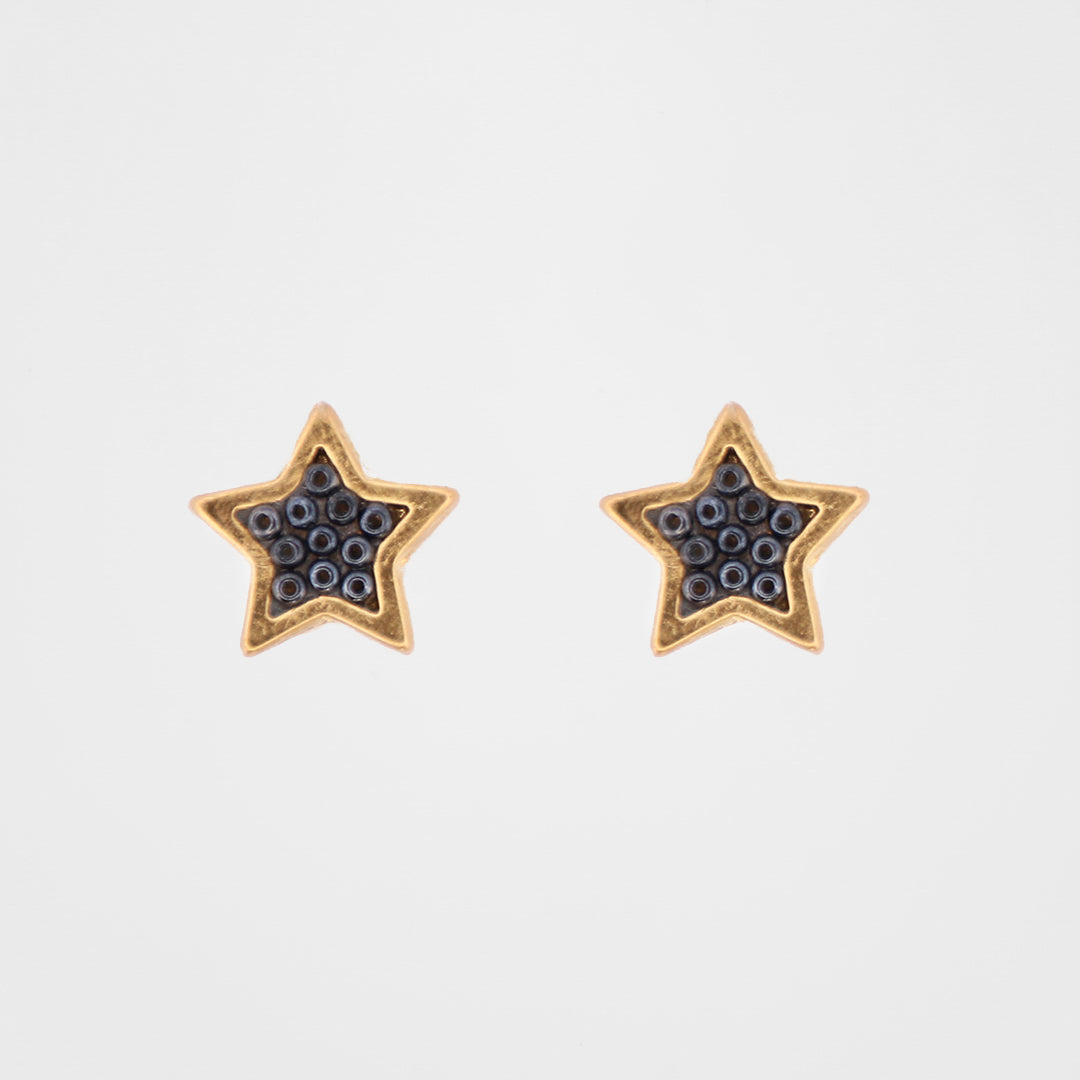 Aretes Estrella Chiquita en baño de oro 24k minis