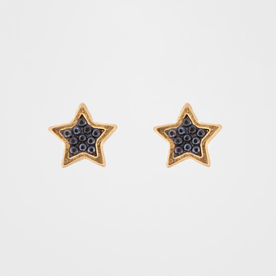 Aretes Estrella Chiquita en baño de oro 24k minis