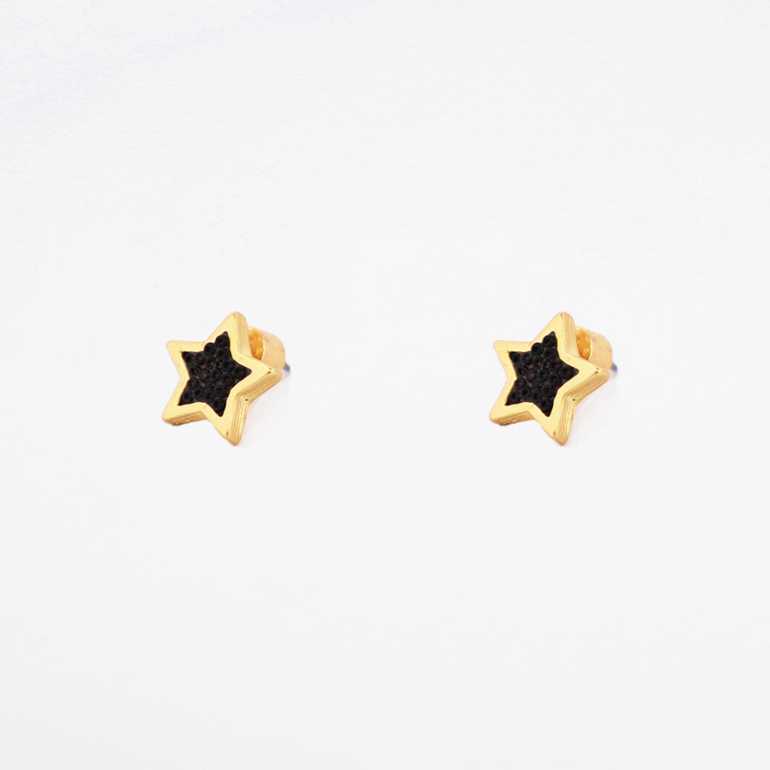 Aretes Estrella Chiquita en baño de oro Mini MORE394D