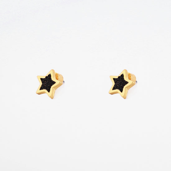 Aretes Estrella Chiquita en baño de oro Mini MORE394D