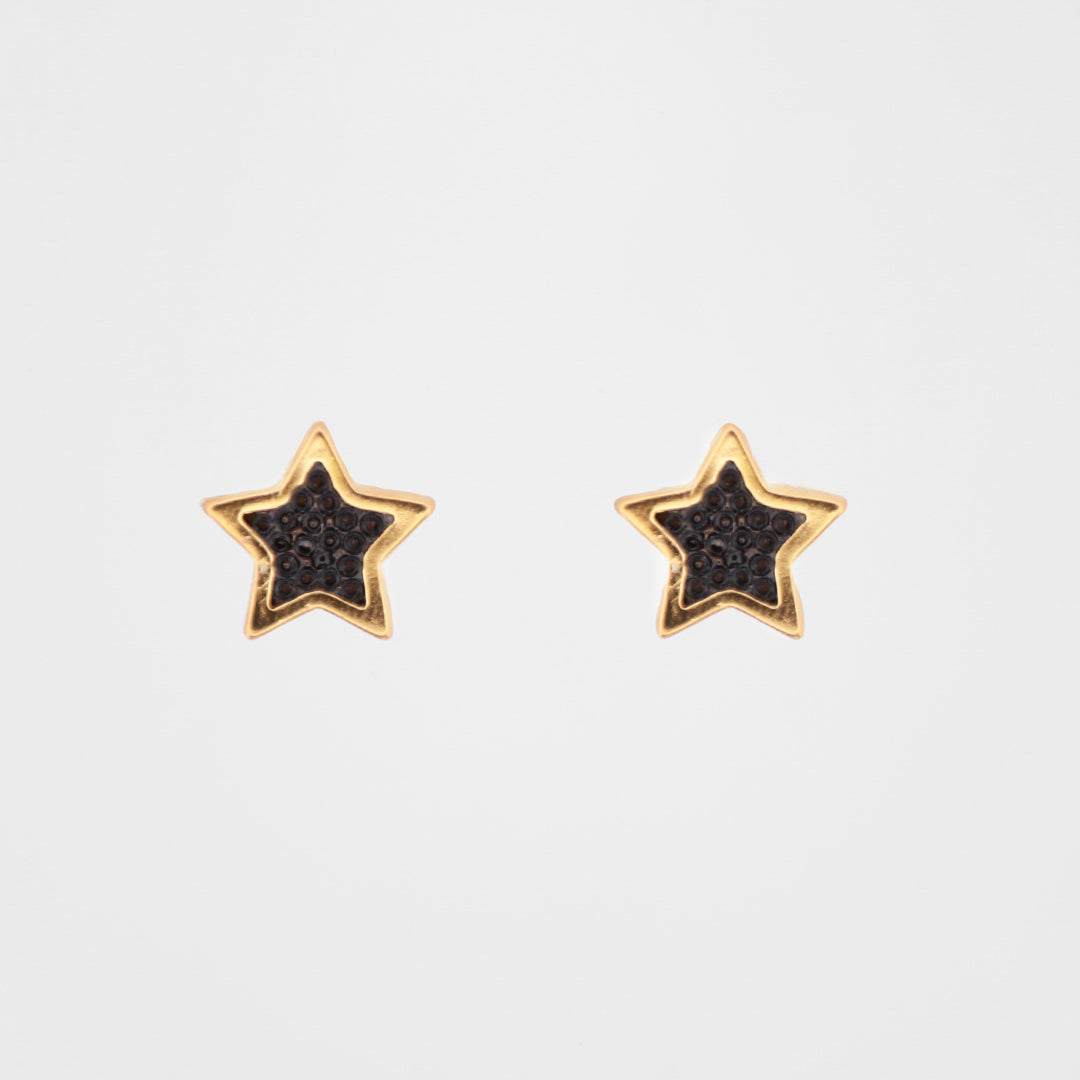 Aretes Estrella Chiquita en baño de oro 24k minis