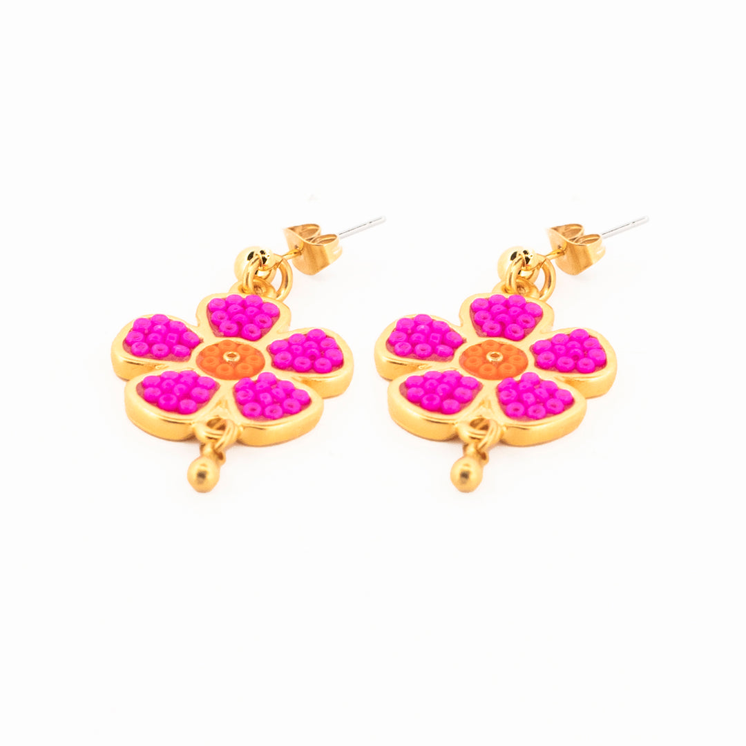 Aretes Flores con Vida