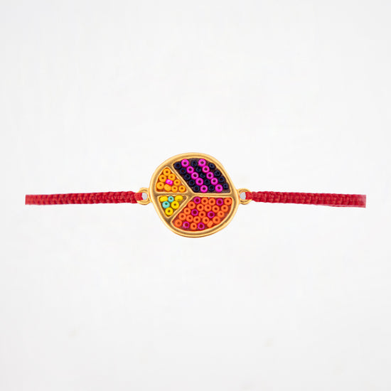 Pulsera Huichol Macramé Amor y Paz