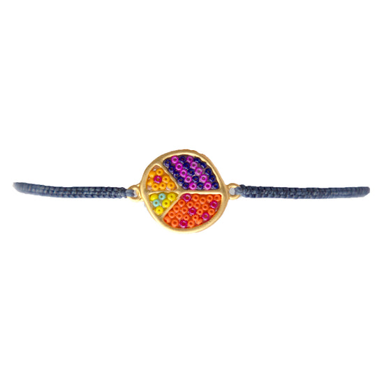 Pulsera Huichol Macramé Amor y Paz