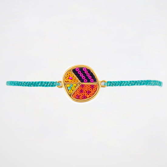 Pulsera Huichol Macramé Amor y Paz