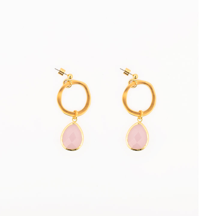 Aretes Cuarzo Rosa