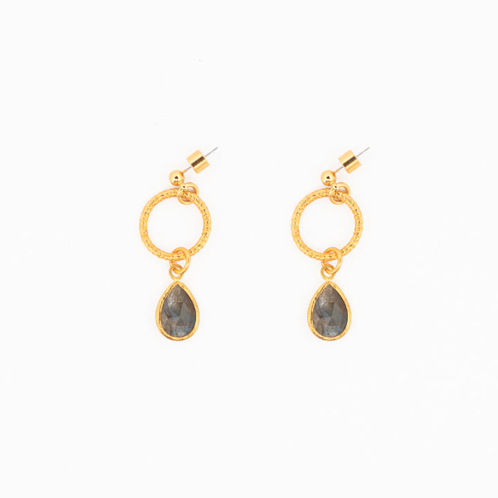 Aretes Labradorita Aro
