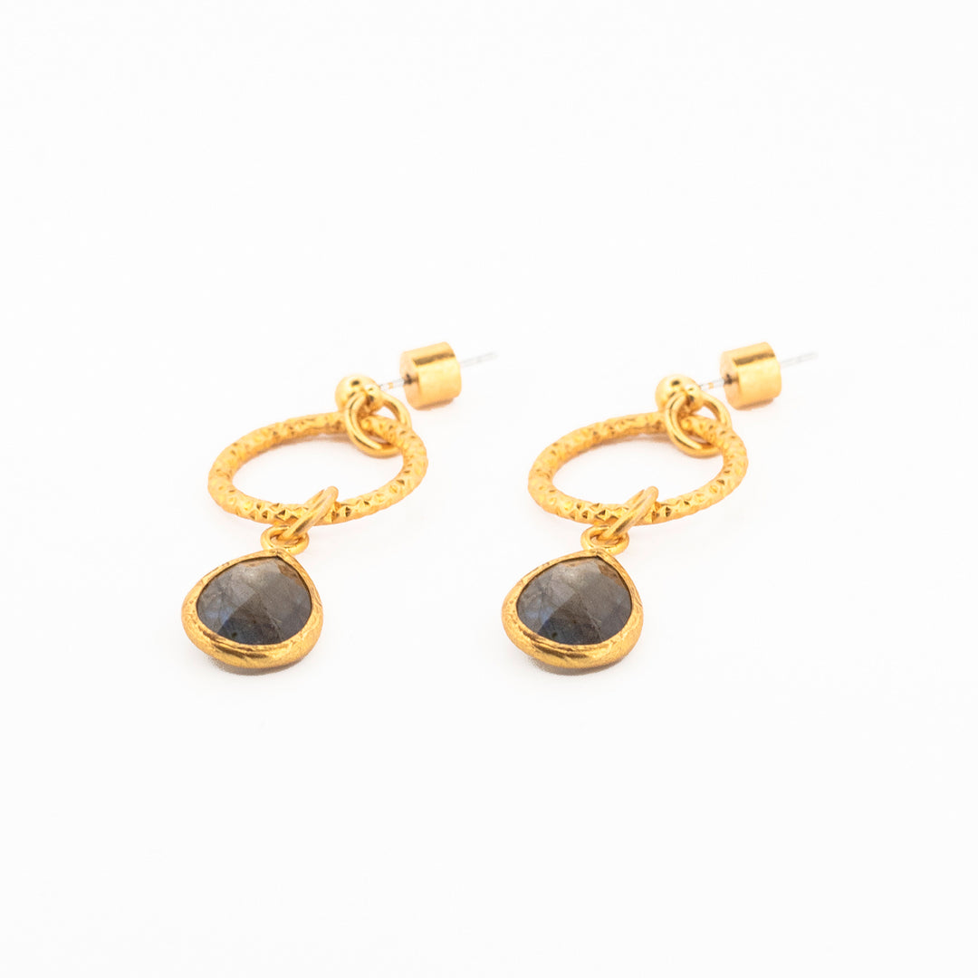Aretes Labradorita Aro