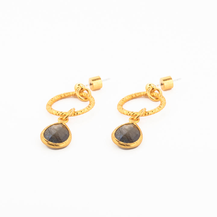 Aretes Labradorita Aro